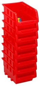 Set di Scatole per Sistemare Impilabili Kinzo Rosso 12 x 10 cm polipropilene (8 Unità)