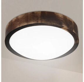 Brilagi - Plafoniera LED CARVALHO SLIM SMOKEY LED/20W/230V rovere Ø 27,5 cm