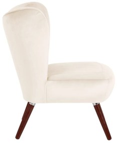 Poltrona in velluto crema Sari - Max Winzer