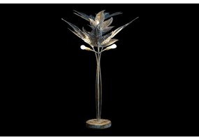 Lampada da Terra DKD Home Decor Grigio Metallo Tropicale Foglia della pianta (51 x 51 x 87 cm)