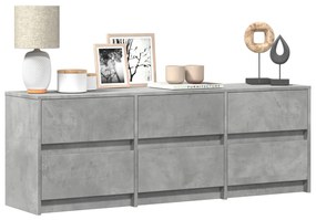 Mobile Porta Tv Con Led Grigio Cemento 140x34x50cm Truciolato /
