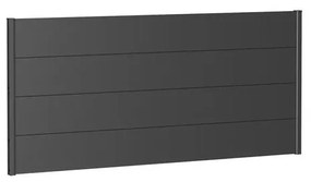 Frangivista in acciaio metallizzato grigio scuro BIOHORT L 194 x H 91 cm, spessore 44 mm