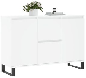 Credenza bianca 104x35x70 cm in legno multistrato