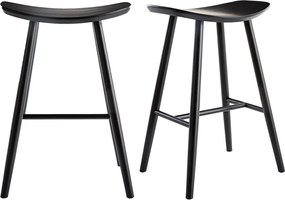 Sgabelli da bar neri H65 cm (set di 2) DEMORY