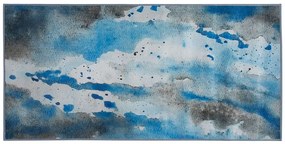 Tappeto blu/grigio 80 x 150 cm BOZAT Beliani