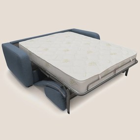 Duna Divano letto matrimoniale con materasso 20 cm in tessuto impermeabile T03 blu