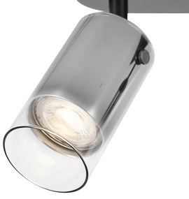 Faretto da soffitto moderno color canna di fucile a 3 luci ruotabile e regolabile - Drain