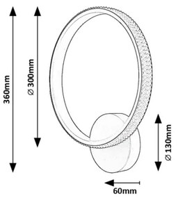 Rabalux 71095 - Applique a LED GRETE LED/15W/230V 3000K