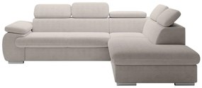 Divano letto in Velluto a coste Beige - Angolo a destra - FABIEN