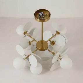 Brilagi - Lampadario a stelo BALMO 8xG9/9W/230V Ø 60 cm oro/bianco