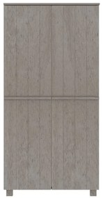 Armadio hamar grigio chiaro 89x50x180 cm legno massello di pino