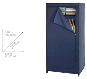 Armadio in tessuto blu 75x160 cm Business - Wenko