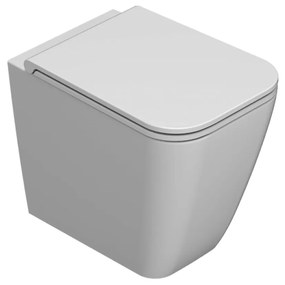 Globo Stone Multi Wc filo parete Senza Brida a pavimento senza sedile in ceramica Bianco Lucido