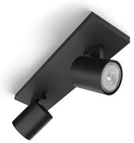 Philips - Luce Spot RUNNER 2xGU10/20W/230V nero