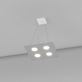 Lampadario Moderno Area Metallo Grigio 4 Luci Gx53