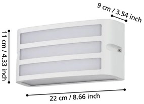 Eglo 900809 - Applique da esterno CAMARDA 1xE27/40W/230V bianco IP54