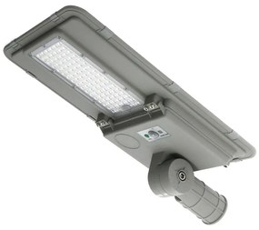 Lampione stradale Led 200W Grigio con pannello solare IP65 Bianco caldo 2700K con sensore crepuscolare e di movimento M LEDME