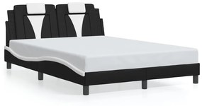 Giroletto Con Luce Led Nero E Bianco 140x200 Cm İn Similpelle /