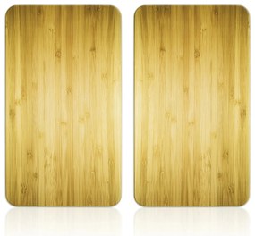 Coprifuoco in vetro temperato in set da 2 52x30 cm Wooden - Maximex