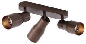 Faretto da soffitto rotondo bronzo scuro GU10 50mm 3 luci - Stanley