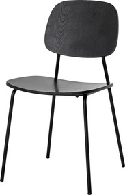 Sedia da pranzo nera Monza - Bloomingville