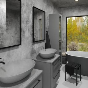 BATH DELUXE 01-060-05-02-00 - Specchio da bagno BORGSTED 60x80 cm nero