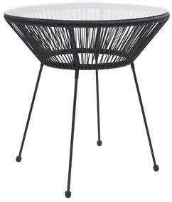 Set da pranzo per giardino 5 pz nero