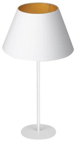Lampada da tavolo ARDEN 1xE27/60W/230V diametro 30 cm bianco/oro