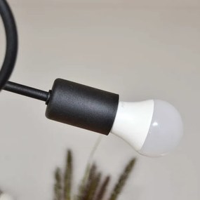 Lampadario a plafone OXFORD 4xE27/15W/230V nero/viola