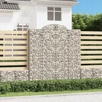 Cesti Gabbioni ad Arco 15 pz 200x50x220/240 cm Ferro Zincato 3146459