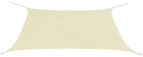 Parasole a Vela Oxford Rettangolare 2x4 m Crema
