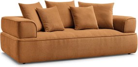 Divano color senape con rivestimento in ciniglia 237 cm Whesley – Bobochic Paris