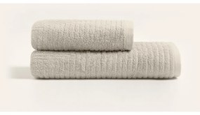 Asciugamani e teli da bagno in cotone beige in set di 2 pezzi - Foutastic