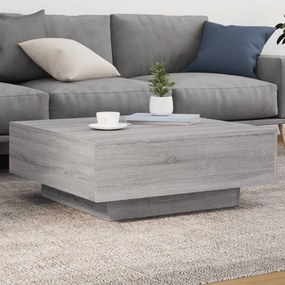 Tavolino Da Salotto Grigio Sonoma 80x80x31 Cm Legno Multistrato /
