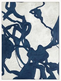 Quadro su tela dipinto a mano con cornice in legno Blueplay