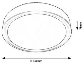 Rabalux - Plafoniera LED RGB dimmerabile con sensore LED/28W/230V + telecomando