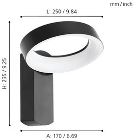 Eglo 97307 - Applique a LED da esterno PERNATE LED/11W/230V