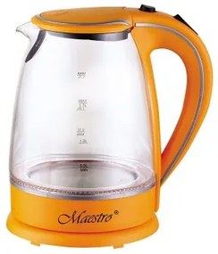 Bollitore Feel Maestro MR-064 Arancio Trasparente Vetro 2000 W 1,7 L