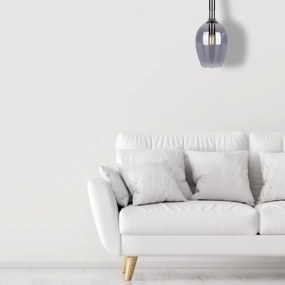 Lampadario a sospensione con filo LUGANO 1xE14/40W/230V grigio