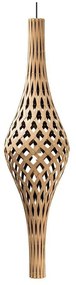 David Trubridge - Nikau Lampada a Sospensione Nero 1 Lato David Trubridge