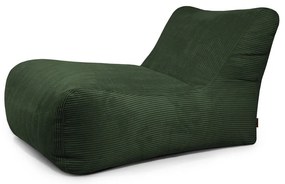 Puof a sacco verde con rivestimento in velluto a coste Lounge 100 – SLOWDOWN