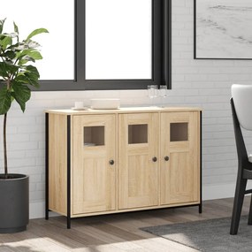 Credenza Rovere Sonoma 100x35x70 Cm İn Legno Multistrato /