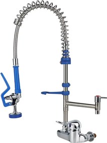 Rubinetto da cucina a parete ELITE EDITION PRO1815, cromato lucido con doccetta estraibile
