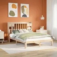 Letto Libreria senza Materasso 140x200 cm in Legno di Pino 3322601