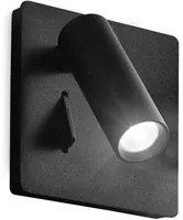 Lampada da parete nero L 85 x H 85 x P 90 mm