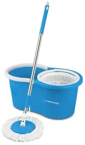 Mop with Bucket Esperanza EHS005 Azzurro Bianco Microfibra