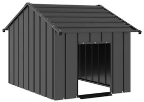 Casetta Per Cani Con Tetto 83x130x85 Cm Acciaio Zincato /