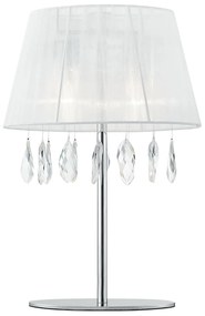 Lampadario Piantana Perla Classico Colore Bianco 60W Mis 35 x 165 cm