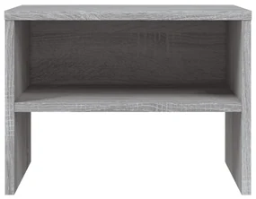 Comodini grigio sonoma 2 pz 40x30x30 cm in legno multistrato