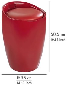 WENKO 20624100 - Sgabello CANDY 36x50,5 cm rosso/nero